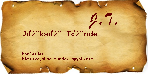 Jáksó Tünde névjegykártya